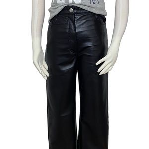 Aritzia Wilfred Melina Pant Vegan Leather Black Size 6